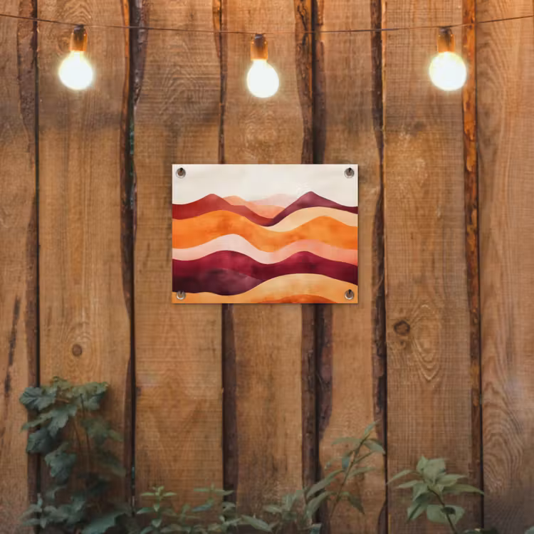 Abstract - Landschap - Golven tuinposter los doek klein -sfeer1