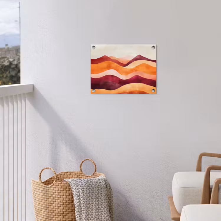 Abstract - Landschap - Golven tuinposter los doek klein -sfeer8