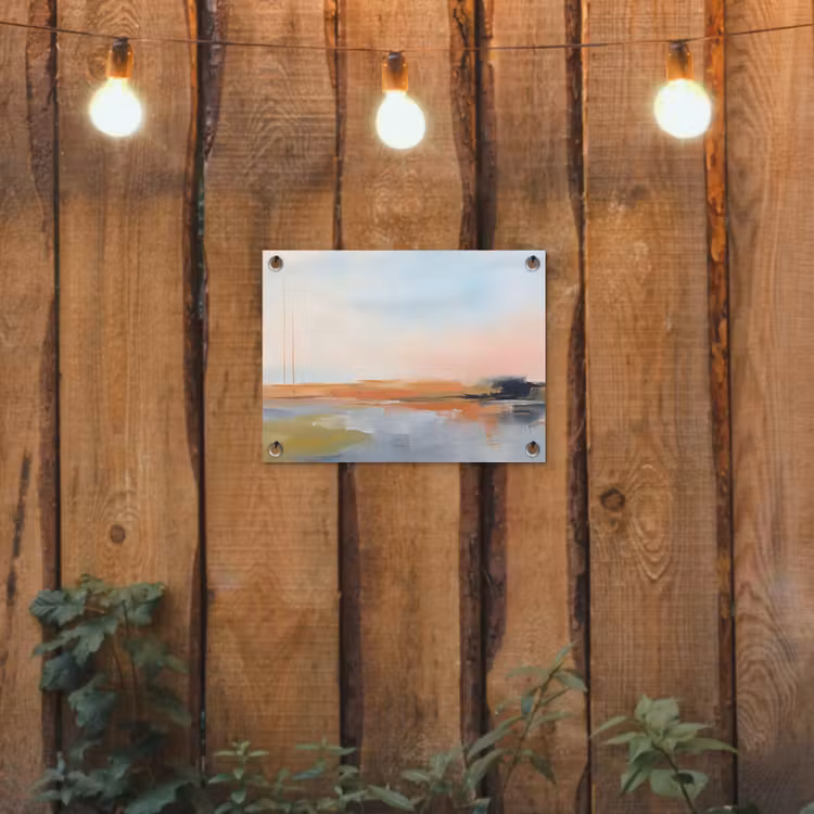 Abstract - Landschap - Horizon - Modern - Kleurrijk tuinposter los doek klein -sfeer1