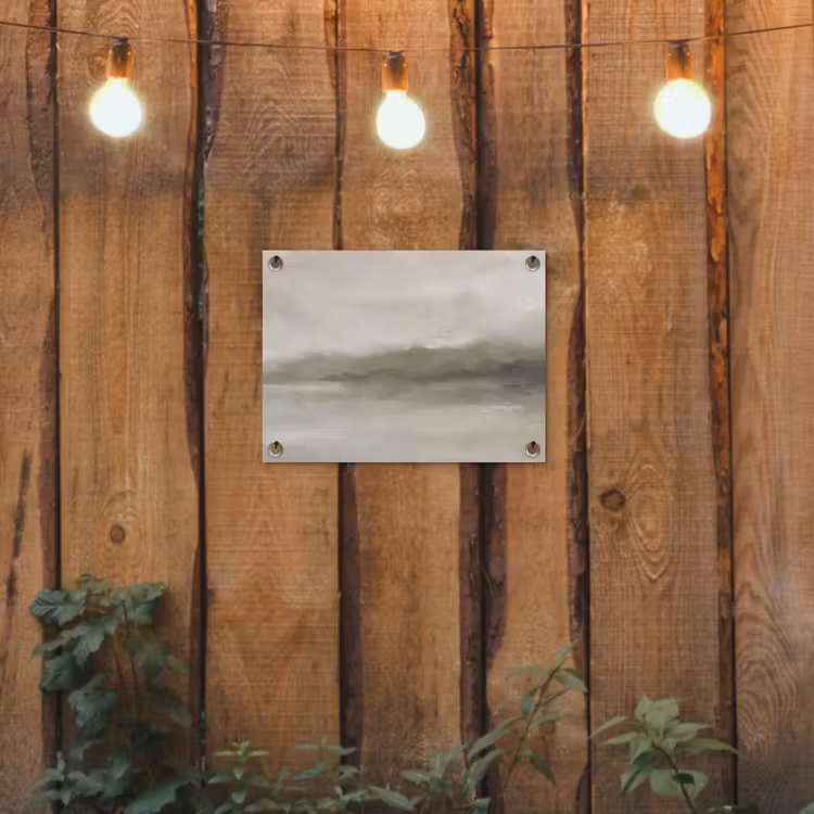 Abstract - Landschap - Nevel - Modern - Grijs tuinposter los doek klein -sfeer1