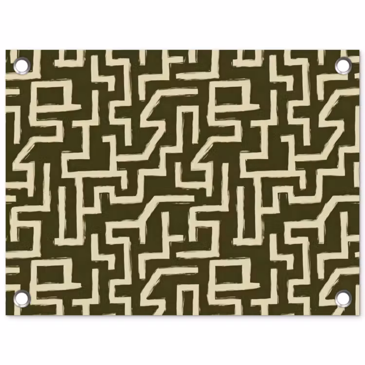 Abstract - Lijnen - Groen tuinposter los doek klein 239 -3d