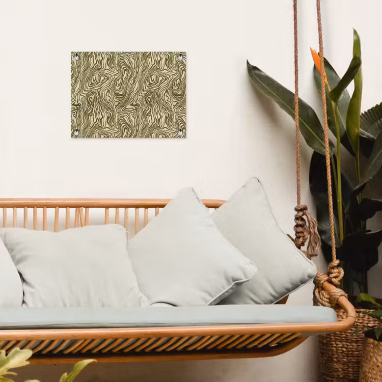 Abstract - Marmer - Groen tuinposter los doek klein 239 -sfeer7