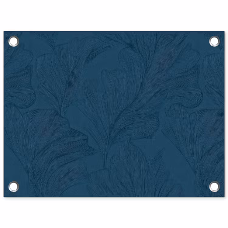 Abstract - Patroon - Donkerblauw - Elegant tuinposter los doek klein 239 -3d