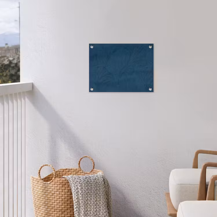 Abstract - Patroon - Donkerblauw - Elegant tuinposter los doek klein 239 -sfeer8