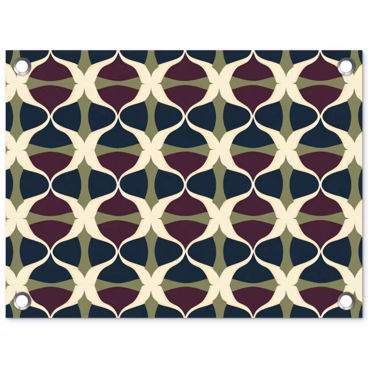 Abstract - Retro - Kleurrijk tuinposter los doek klein 239 -3d