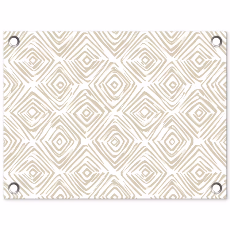 Abstract - Ruit - Beige tuinposter los doek klein 239 -3d