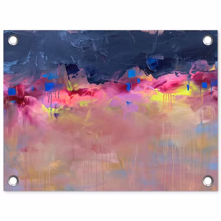 Abstract - Textuur - Kleuren - Modern - Roze tuinposter los doek klein -3d