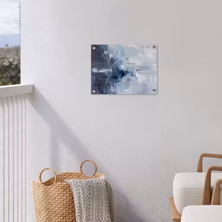 Abstract - Textuur - Kunst - Modern - Blauw tuinposter los doek klein -sfeer8