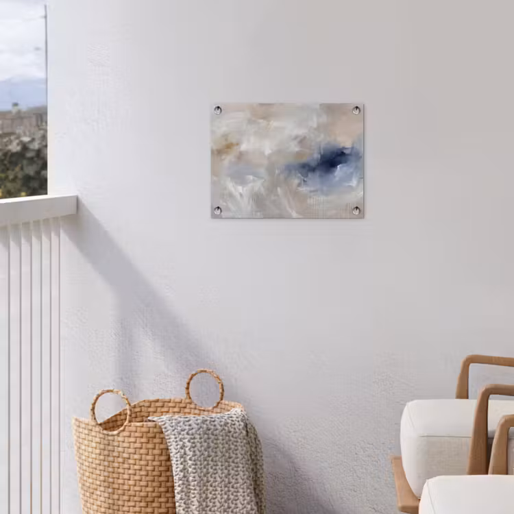 Abstract - Wolken - Sfeer - Modern - Beige tuinposter los doek klein -sfeer8