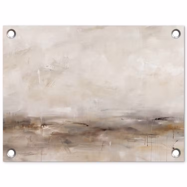 Abstrakt - Landschap - Modern - Beige - Kunst tuinposter los doek klein -3d
