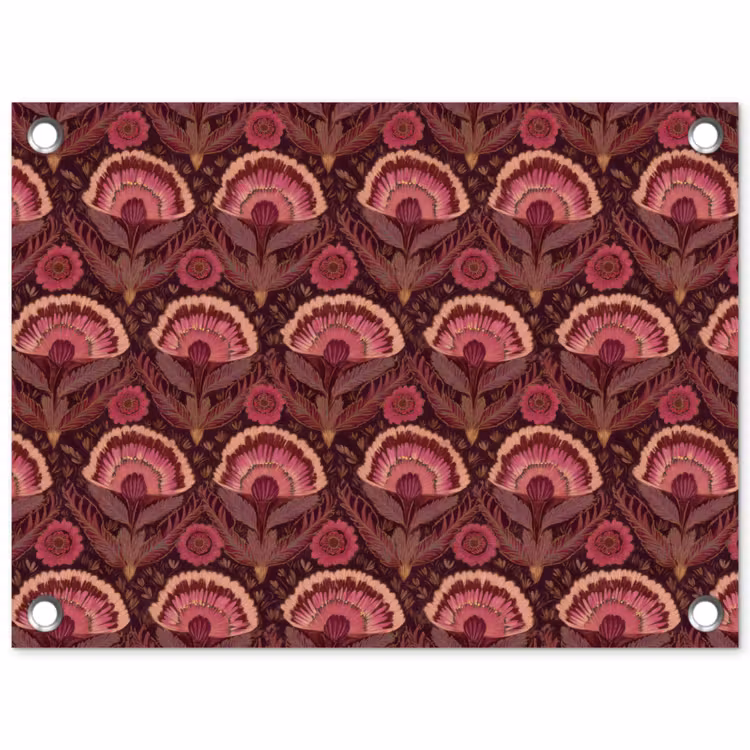 Antiek - Bloemen - Kleurrijk tuinposter los doek klein 239 -3d