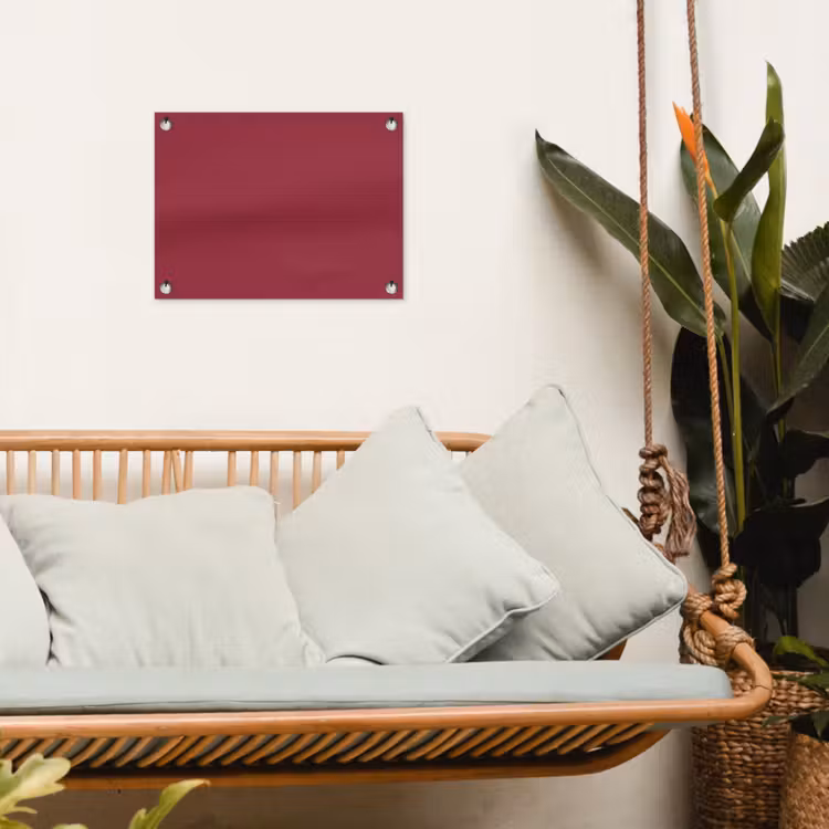 Antique - Ruby - Rood tuinposter los doek klein 239 -sfeer7