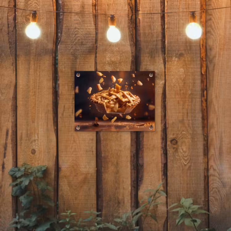 Appel - Taart - Warm - Eten tuinposter los doek klein -sfeer1