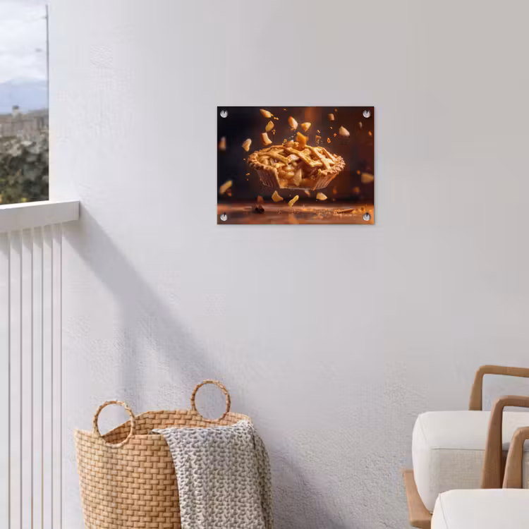 Appel - Taart - Warm - Eten tuinposter los doek klein -sfeer8