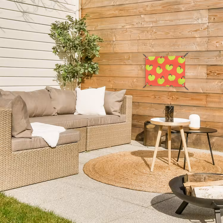 Appels - Modern - Groen tuinposter los doek klein 239 -sfeer4
