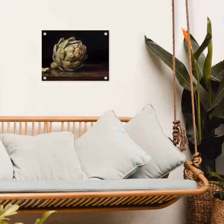 Tuinposter - Artichok - Eten - Klassiek - Artichok - Eten - Klassiek tuinposter los doek klein
