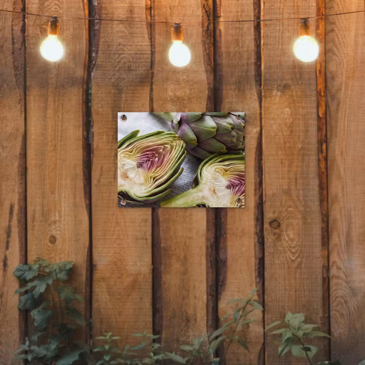 Tuinposter - Artisjok - Doorgesneden - Eten - Artisjok - Doorgesneden - Eten tuinposter los doek klein