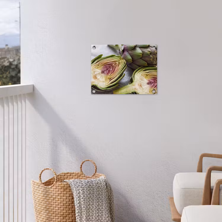 Tuinposter - Artisjok - Doorgesneden - Eten - Artisjok - Doorgesneden - Eten tuinposter los doek klein