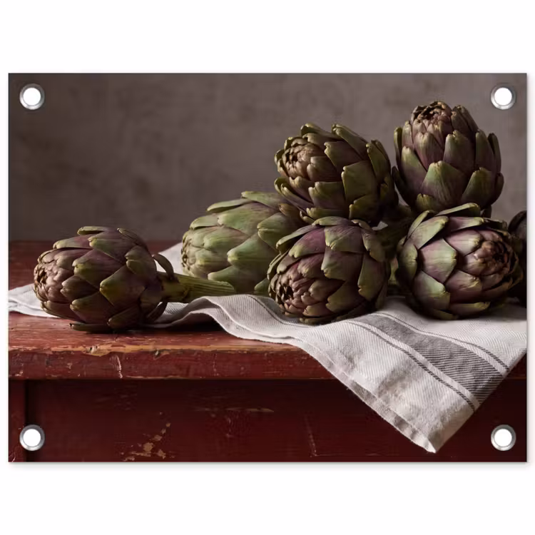 Tuinposter - Artisjok - Eten - Rustiek - Artisjok - Eten - Rustiek tuinposter los doek klein