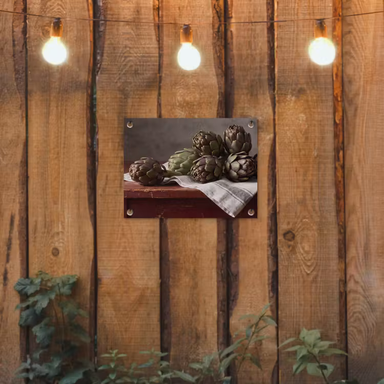 Tuinposter - Artisjok - Eten - Rustiek - Artisjok - Eten - Rustiek tuinposter los doek klein