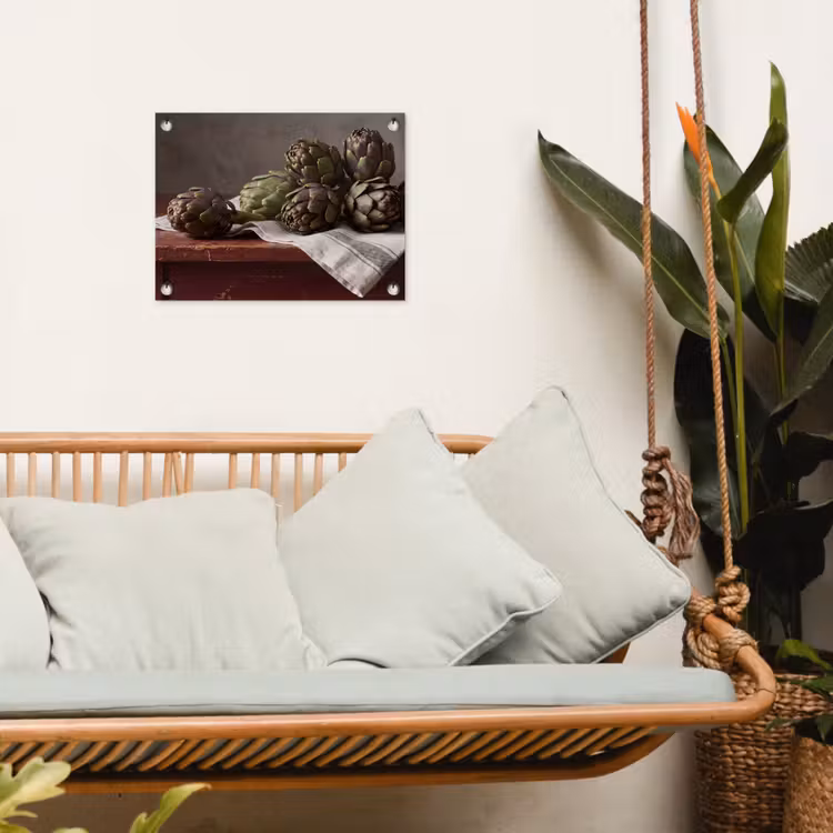 Tuinposter - Artisjok - Eten - Rustiek - Artisjok - Eten - Rustiek tuinposter los doek klein