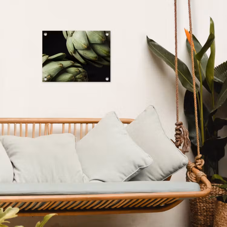 Tuinposter - Artisjok - Groen - Eten - Artisjok - Groen - Eten tuinposter los doek klein