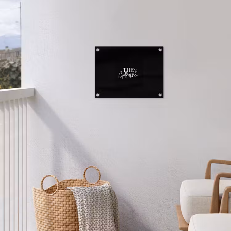 Barbecue - BBQ - Grill - Koken - The Grillfather - Tekst - Spreuken tuinposter los doek klein -sfeer8