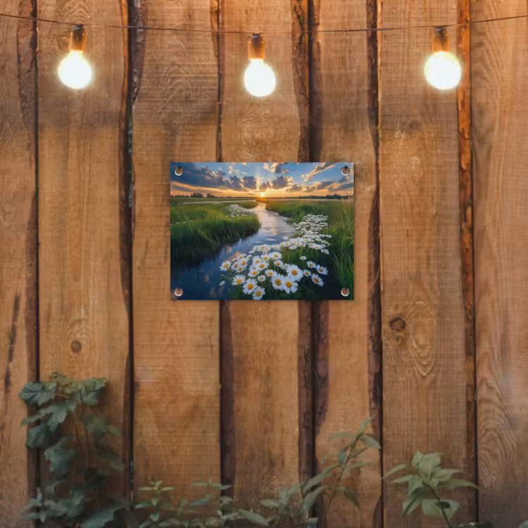 Beekje - Landschap - Margriet tuinposter los doek klein -sfeer1