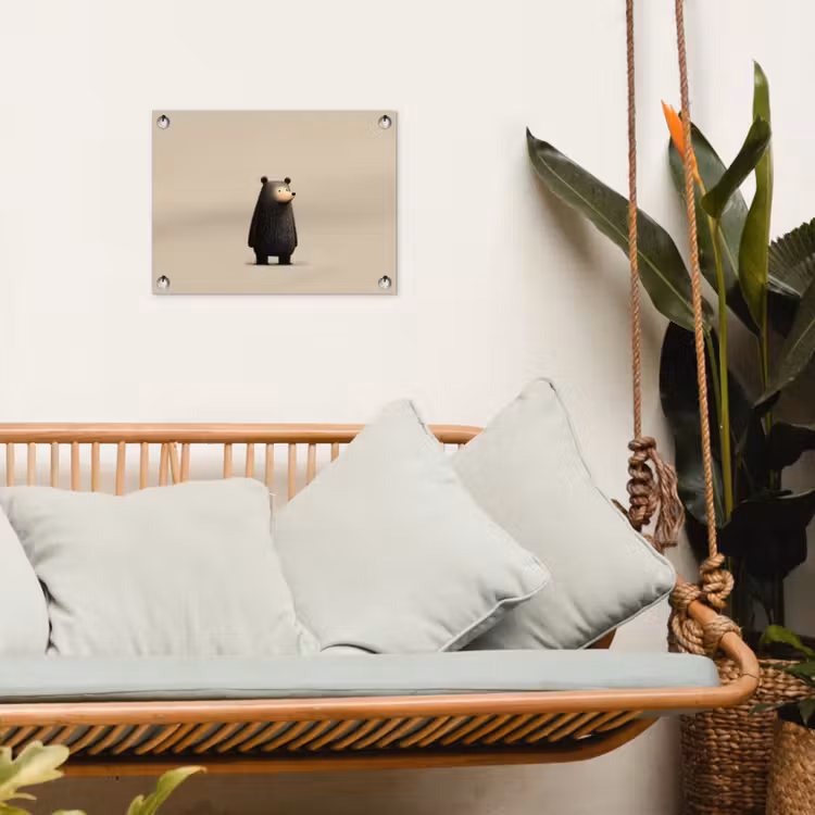 Beer - Donkerbruin - Minimalistisch tuinposter los doek klein -sfeer7