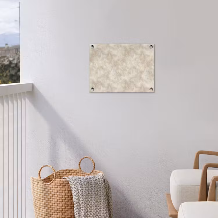 Beige - Reliëfstructuur - Natuursteen tuinposter los doek klein 239 -sfeer8