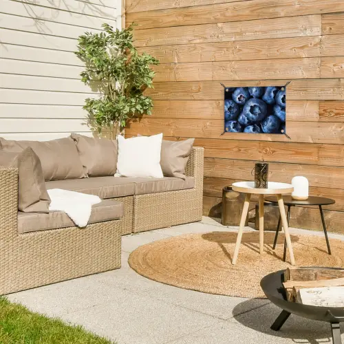 Bessen - Blauw - Fruit tuinposter los doek klein -sfeer4