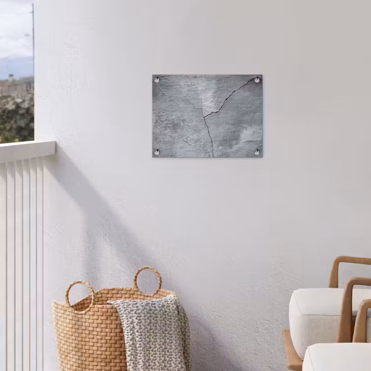 Beton - Grijs - Scheur tuinposter los doek klein -sfeer8
