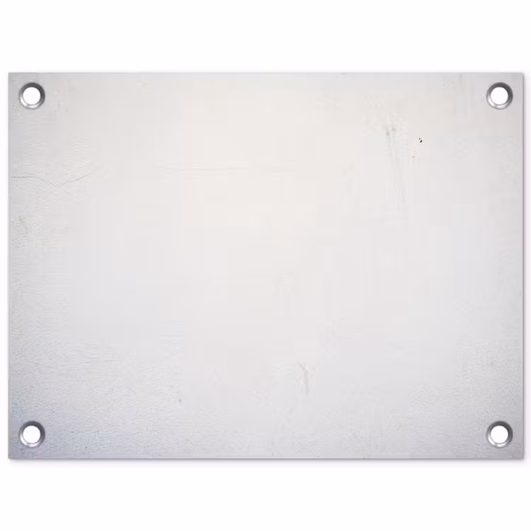 Beton - Wit - Modern tuinposter los doek klein -3d