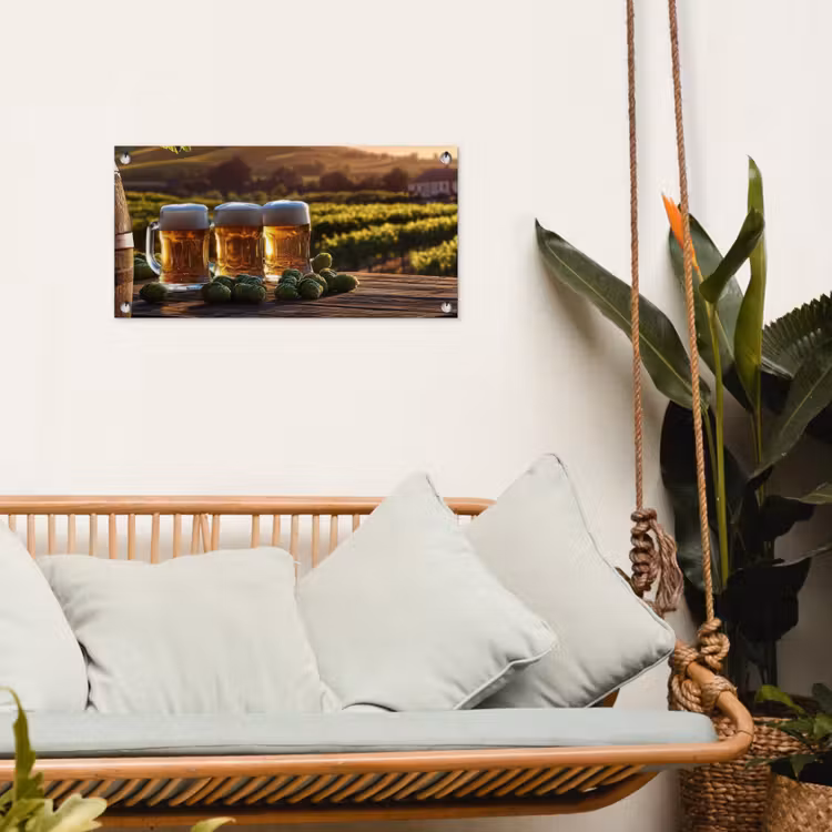 Bier - Hop - Landschap tuinposter los doek klein -sfeer7