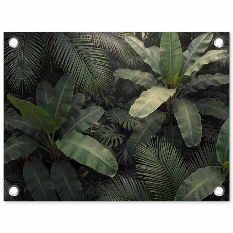 Bladeren - Groen - Tropisch - Natuur tuinposter los doek klein -3d