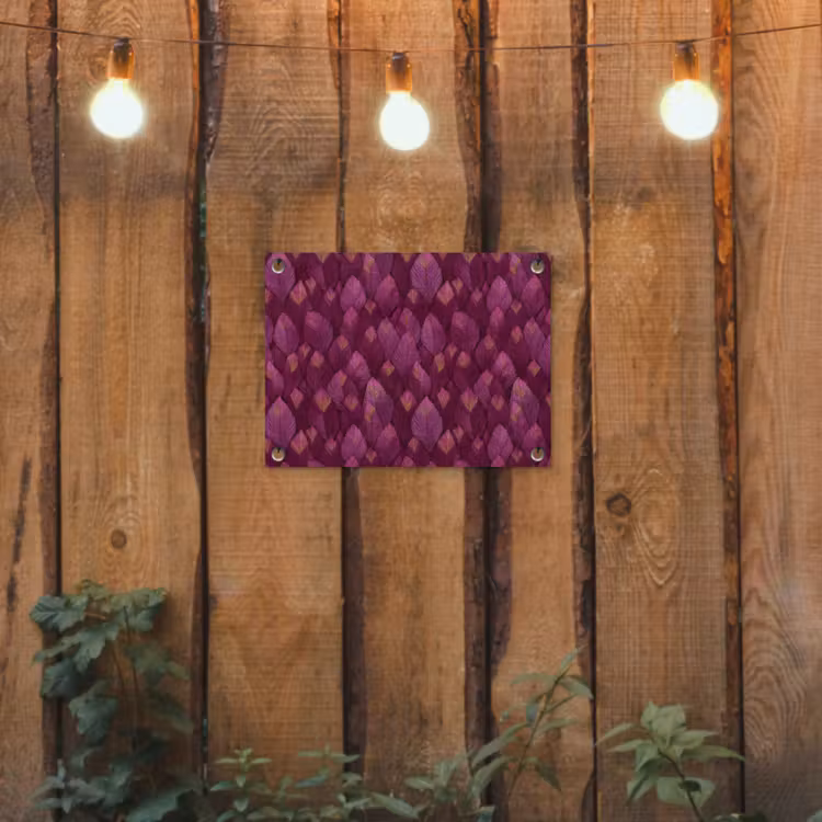 Bladeren - Patroon - Burgundy tuinposter los doek klein 239 -sfeer1