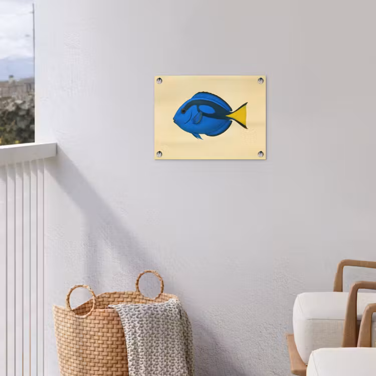 Blauw - Dory - Vis - Staartvin tuinposter los doek klein -sfeer8