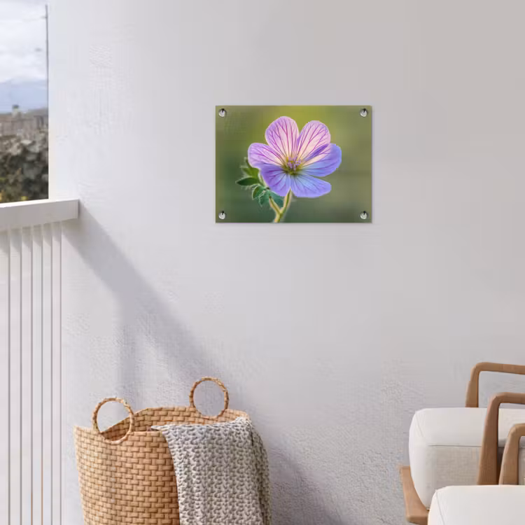 Bloem - Close up - Paars tuinposter los doek klein -sfeer8