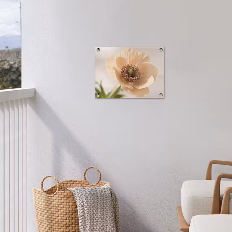 Bloem - Minimalistisch - Groen tuinposter los doek klein -sfeer8
