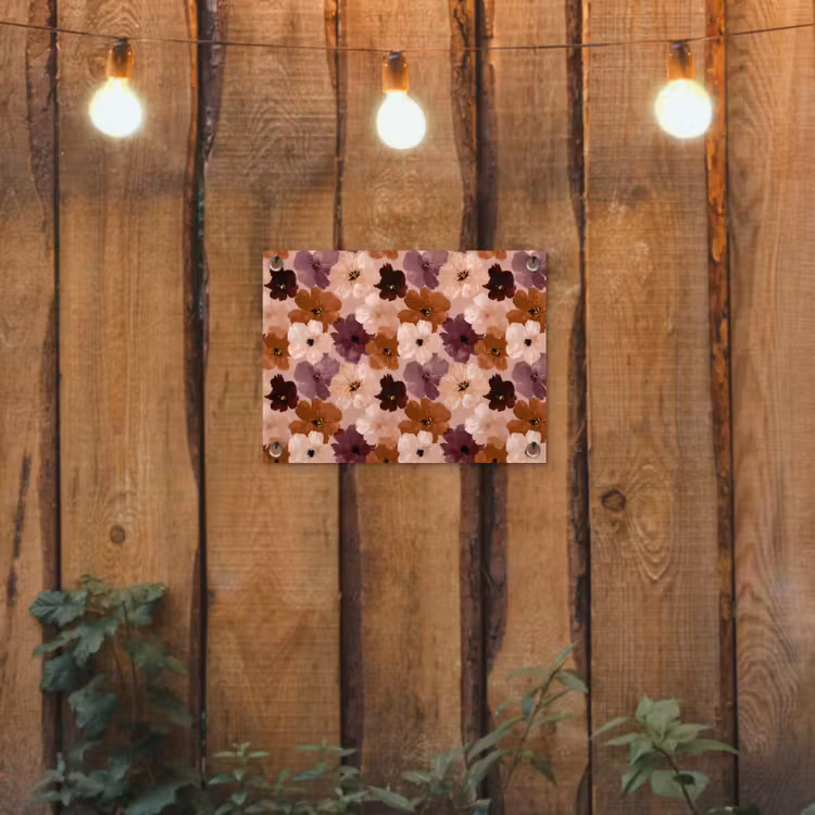Bloemen - Abstract - Aardetinten tuinposter los doek klein 239 -sfeer1