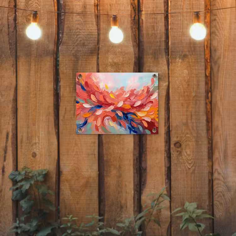 Bloemen - Abstract - Kunst - Modern tuinposter los doek klein -sfeer1