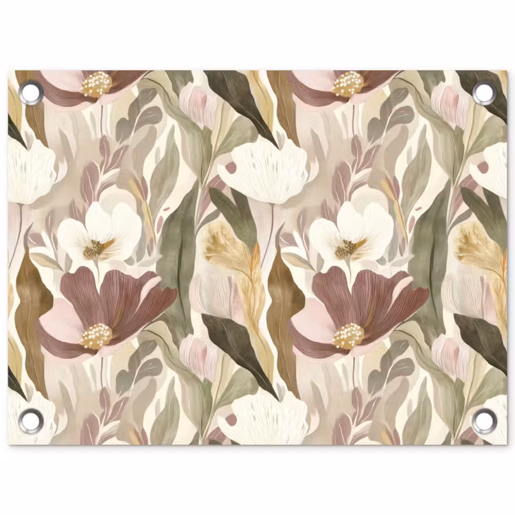 Bloemen - Aquarel - Kleurrijk tuinposter los doek klein 239 -3d