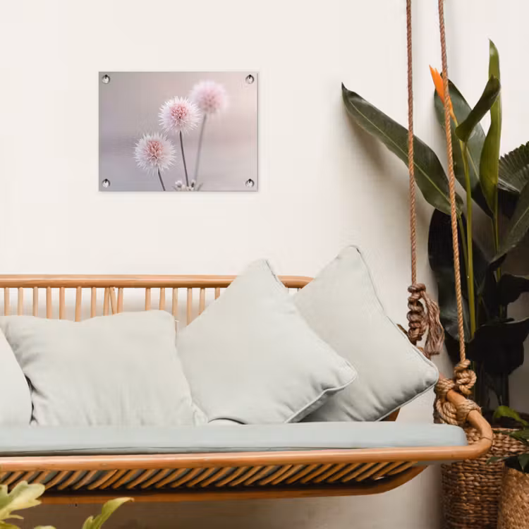 Bloemen - Bollen - Roze tuinposter los doek klein -sfeer7