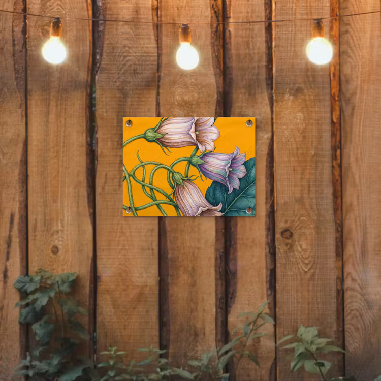 Tuinposter - Bloemen - Botanisch - Geel - Bloemen - Botanisch - Geel tuinposter los doek klein