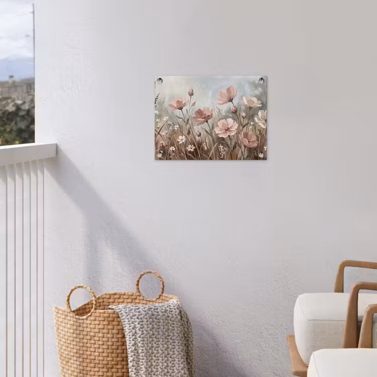 Bloemen - Botanisch - Schilderij - Pastel - Rustiek tuinposter los doek klein -sfeer8