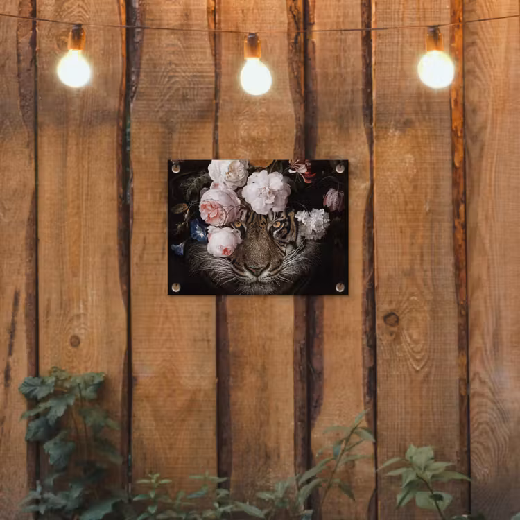 Bloemen - Jan Davidsz de Heem - Tijger - Schilderij - Stilleven - Oude meesters tuinposter los doek klein -sfeer1