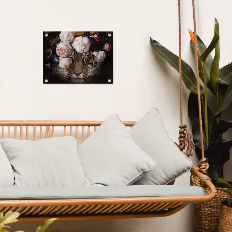 Bloemen - Jan Davidsz de Heem - Tijger - Schilderij - Stilleven - Oude meesters tuinposter los doek klein -sfeer7