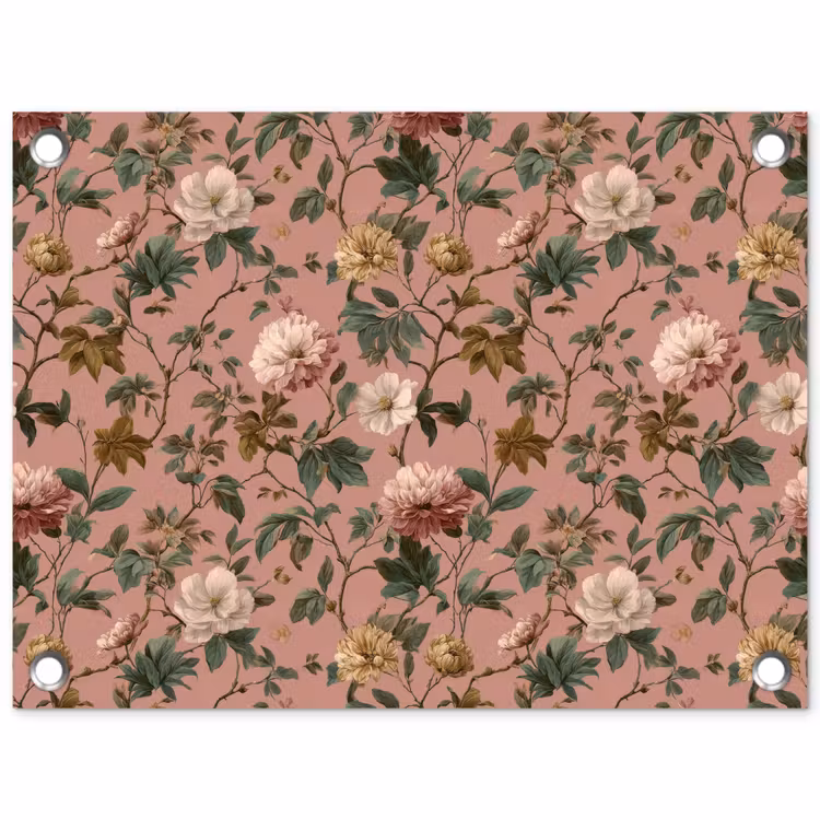 Bloemen - Klassiek - Roze tuinposter los doek klein 239 -3d