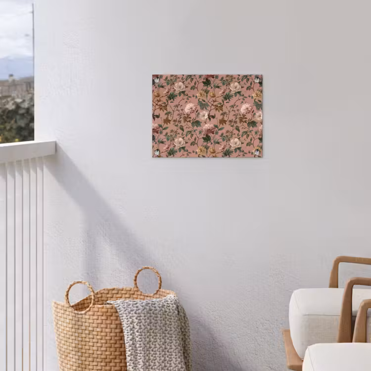Bloemen - Klassiek - Roze tuinposter los doek klein 239 -sfeer8