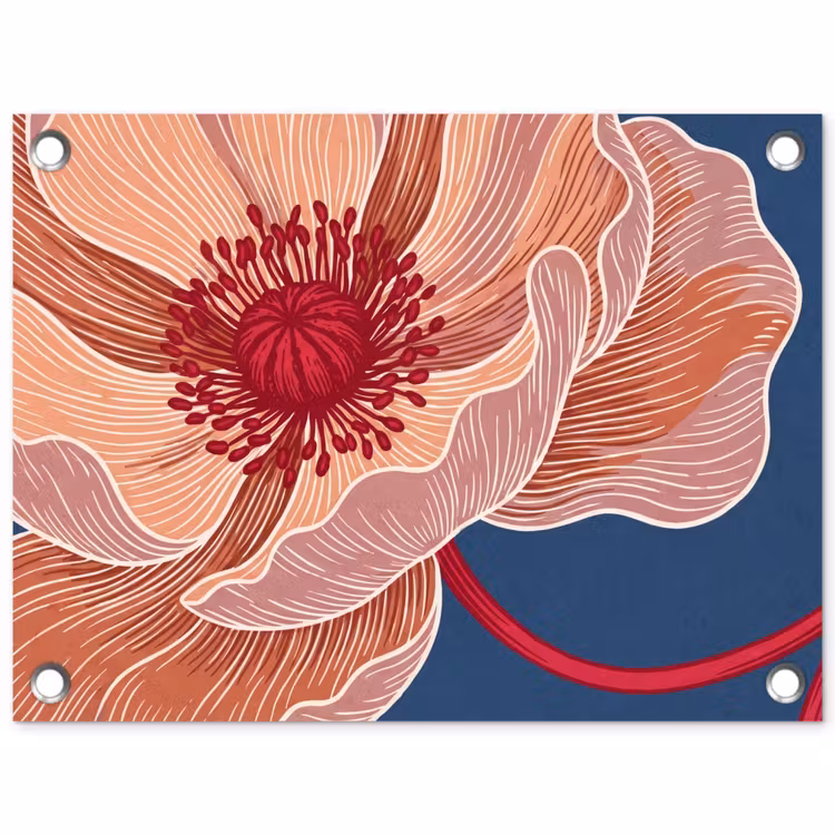 Tuinposter - Bloemen - Modern - Abstract - Bloemen - Modern - Abstract tuinposter los doek klein